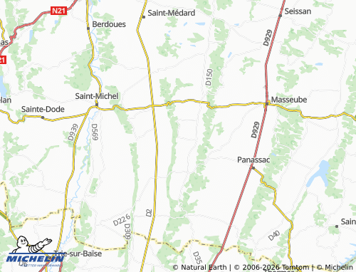 Mappa MICHELIN Lagarde-Hachan - ViaMichelin