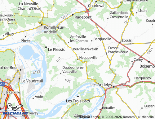 MICHELIN Heuqueville map - ViaMichelin