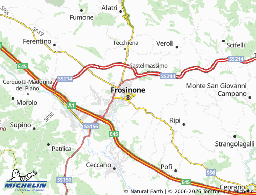 MICHELIN-Landkarte Frosinone - ViaMichelin