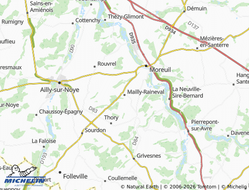 Mappa MICHELIN Mailly-Raineval - ViaMichelin