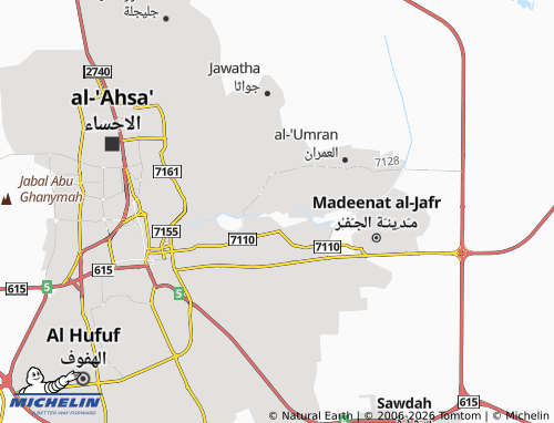 MICHELIN-Landkarte al-Mansourah - ViaMichelin