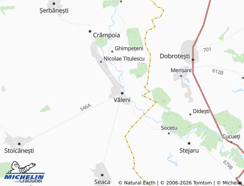 MICHELIN Văleni map - ViaMichelin