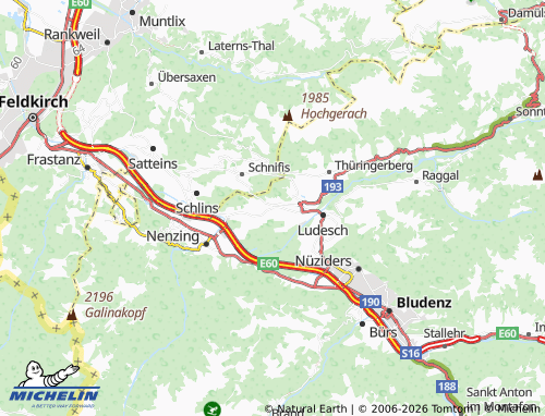 Mappa MICHELIN Bludesch - ViaMichelin
