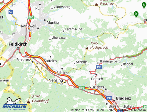 Mapa MICHELIN Dünserberg - ViaMichelin