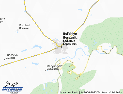 MICHELIN Bol'shiye Berezniki map - ViaMichelin