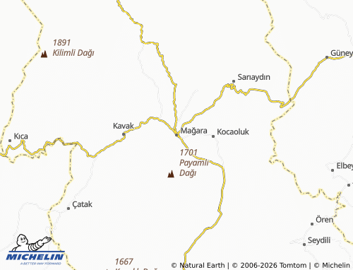 Mappa MICHELIN Mağara - ViaMichelin