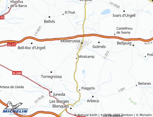 Mappa MICHELIN Miralcamp - ViaMichelin