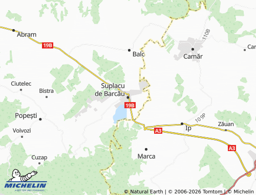 MICHELIN Suplacu de Barcău map - ViaMichelin