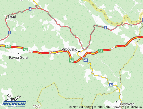 Mapa MICHELIN Vujnovići - ViaMichelin