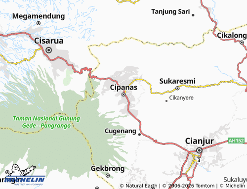 Carte MICHELIN Cipanas - ViaMichelin