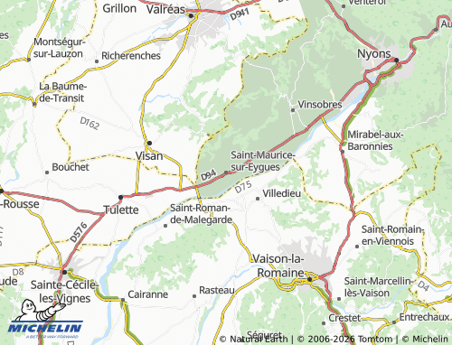 MICHELIN Saint-Maurice-sur-Eygues map - ViaMichelin