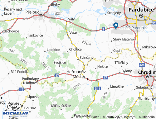 Mapa MICHELIN Svinčany - ViaMichelin