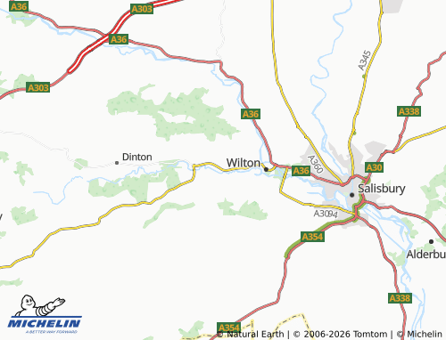 Carte MICHELIN Burcombe Without - ViaMichelin