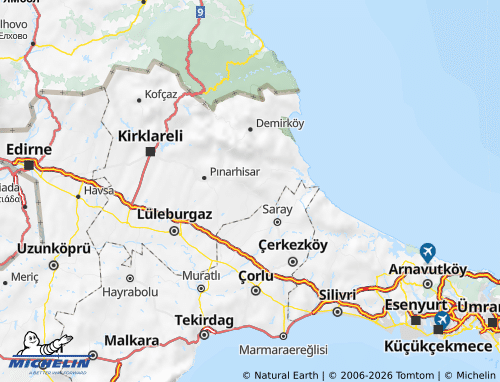 Mappa MICHELIN Vize - ViaMichelin