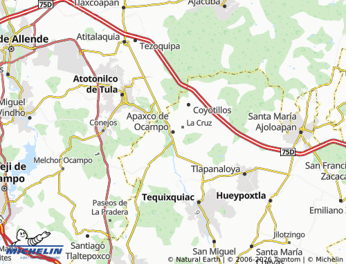 Carte MICHELIN Apaxco de Ocampo - ViaMichelin