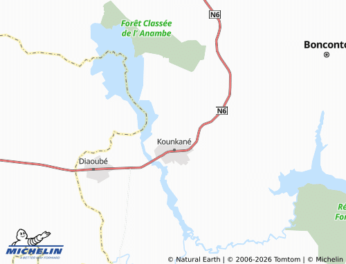 Mapa MICHELIN Saré Bouna - ViaMichelin