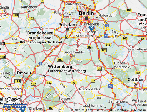 MICHELIN-Landkarte Teltow-Fläming - ViaMichelin