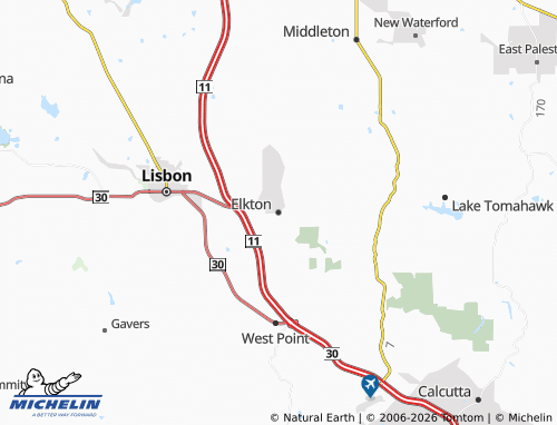 Mapa MICHELIN Elkton - ViaMichelin