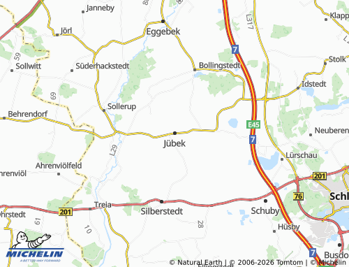MICHELIN Jübek map - ViaMichelin