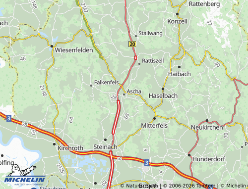 MICHELIN Ascha map - ViaMichelin