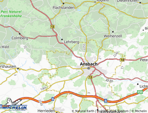 MICHELIN Wasserzell map - ViaMichelin