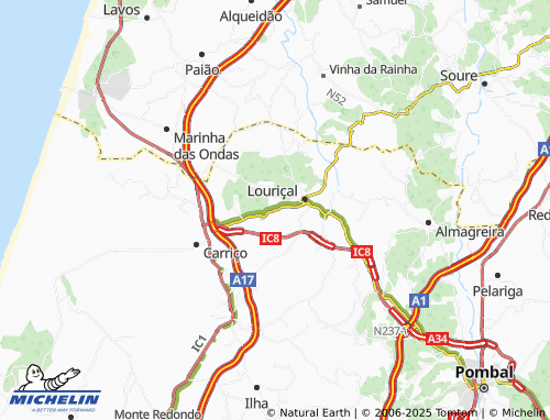 Kaart MICHELIN Ribeira de Santo Amaro - ViaMichelin