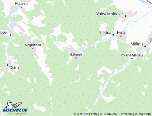 Mapa MICHELIN Găinești - ViaMichelin