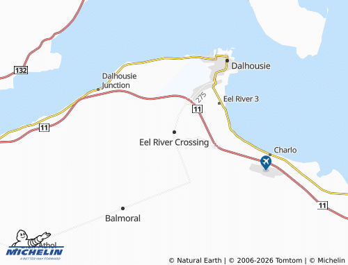 Carte MICHELIN Eel River Crossing - ViaMichelin