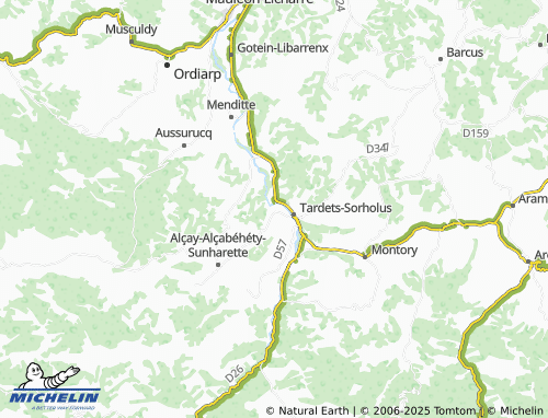 Mapa MICHELIN Alos-Sibas-Abense - ViaMichelin