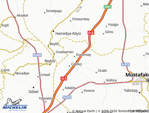 MICHELIN Durumtay map - ViaMichelin