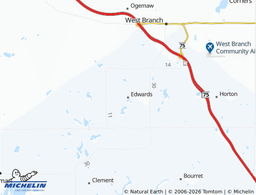 Mapa MICHELIN Edwards - ViaMichelin
