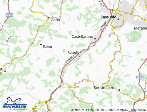 MICHELIN Roteglia map - ViaMichelin