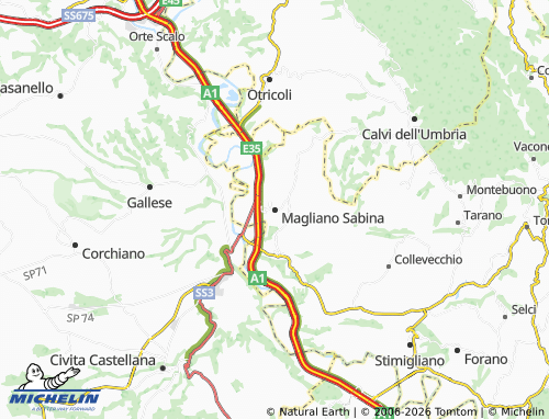 Carte MICHELIN Magliano Sabina - ViaMichelin