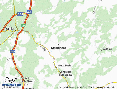 MICHELIN Madroñera map - ViaMichelin