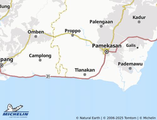 Carte MICHELIN Larangan Slampar - ViaMichelin