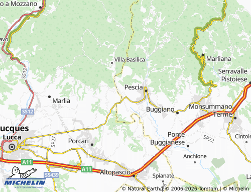 MICHELIN Collodi map - ViaMichelin