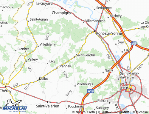 Mappa MICHELIN Saint-Sérotin - ViaMichelin