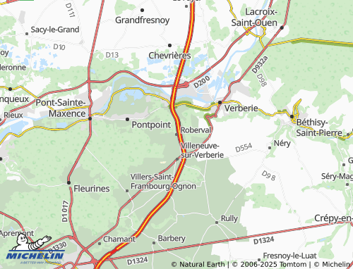 Carte MICHELIN Roberval - ViaMichelin