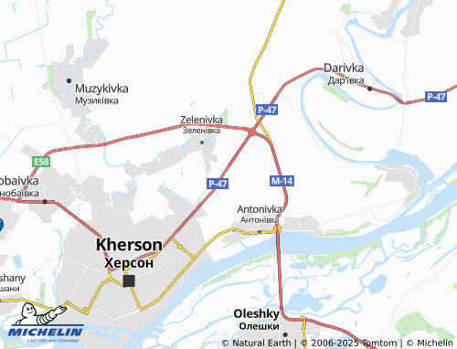 MICHELIN Inzhenerne map - ViaMichelin