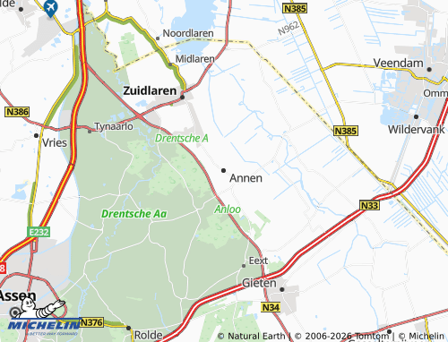 MICHELIN Annen map - ViaMichelin