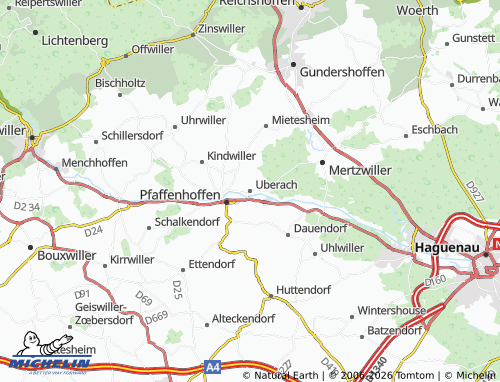 Mapa MICHELIN Uberach - ViaMichelin
