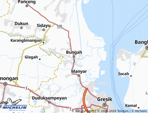 MICHELIN-Landkarte Bungah - ViaMichelin