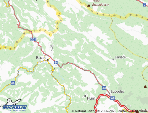 Kaart MICHELIN gornja Nugla - ViaMichelin