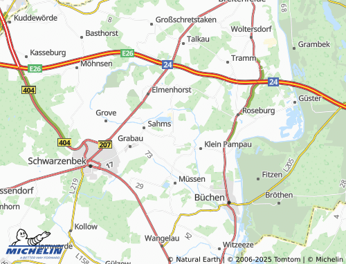 Carte MICHELIN Groß Pampau - ViaMichelin