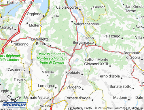 MICHELIN Calco map - ViaMichelin