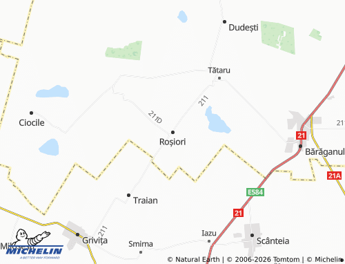 MICHELIN Roșiori map - ViaMichelin