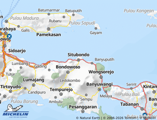Carte MICHELIN Situbondo - ViaMichelin