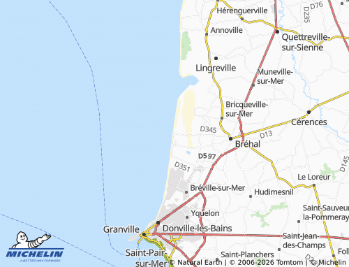 MICHELIN Saint-Martin-de-Bréhal map - ViaMichelin