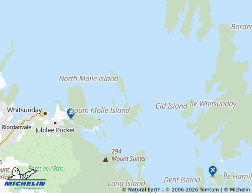 MICHELIN Mid Molle Island map - ViaMichelin