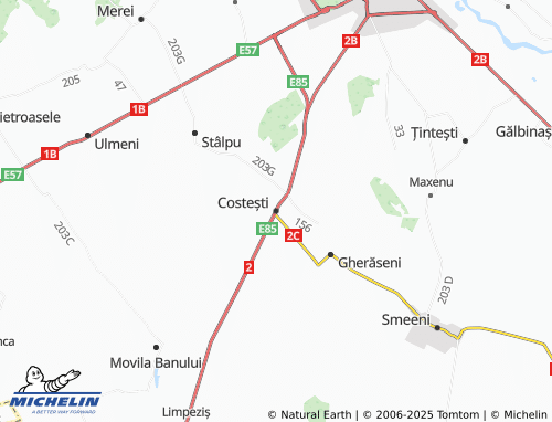MICHELIN Costești map - ViaMichelin